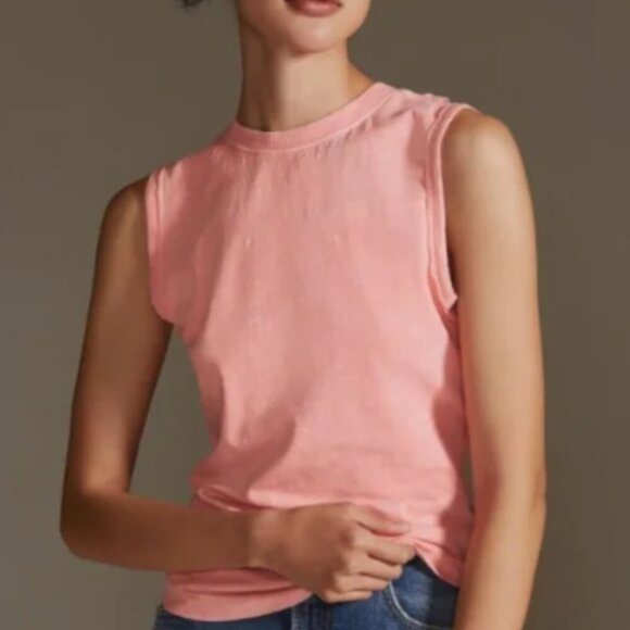 Anthropologie Pilcro & The Letterpress Pink Tie Back Tank Top Size Large - Picture 2 of 6